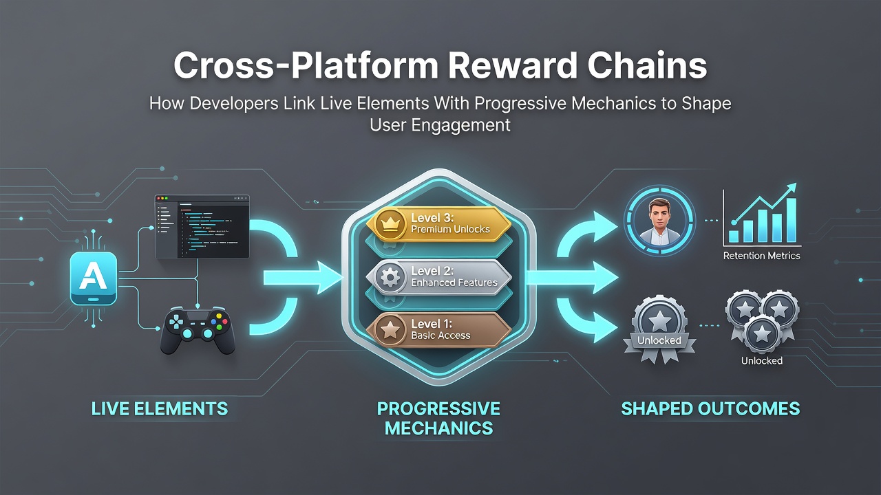 Diagram showing deposit triggers flowing into live and progressive VIP pathways