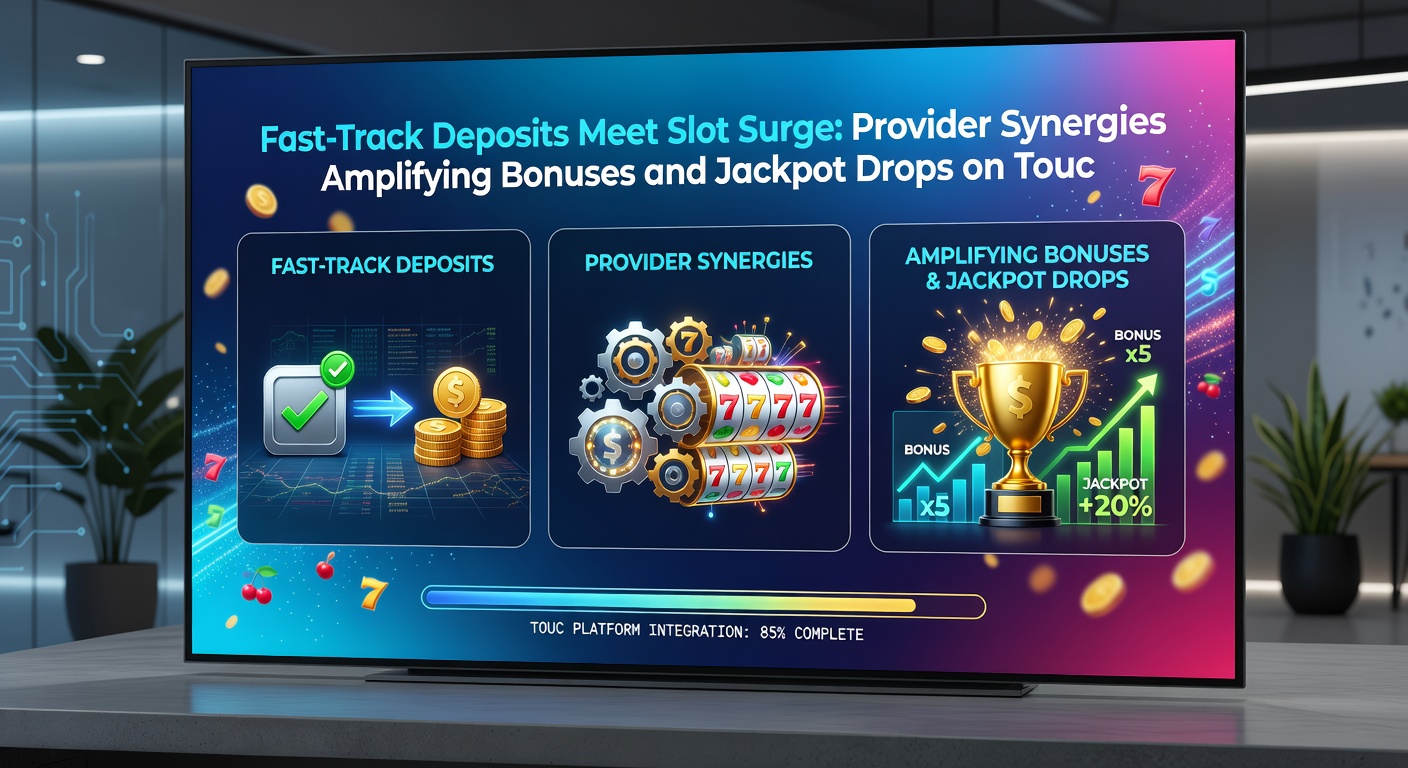 Dynamic close-up of mobile slot jackpot drop animation synced with fast deposit popup, featuring glowing bonus icons on a touchscreen device