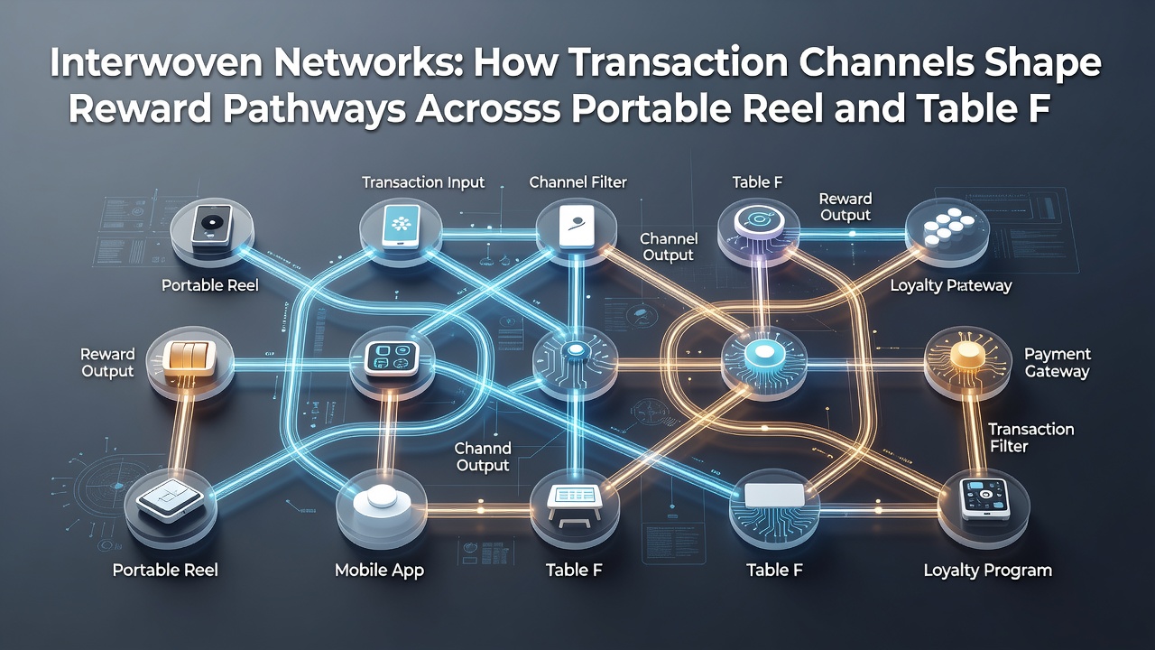 Flowchart of interwoven payment networks connecting reel and table reward pathways