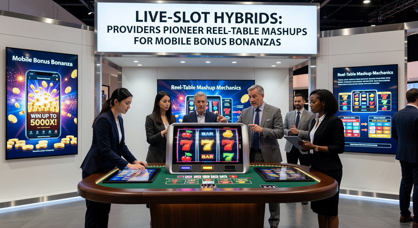 Close-up of a mobile interface displaying a live-slot hybrid bonus round, with a dealer interacting via video feed next to exploding reel symbols and stacking bonus icons