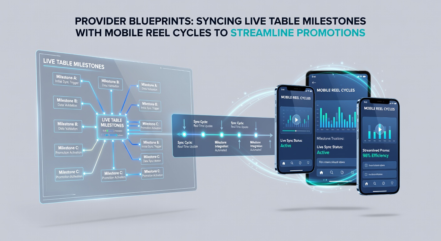 Illustration of data flow between live dealer milestones and mobile reel progress indicators
