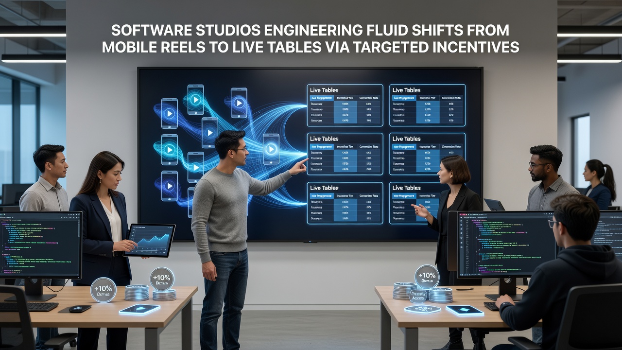 Analytics dashboard displaying player transition paths from slots to live tables with incentive activation points