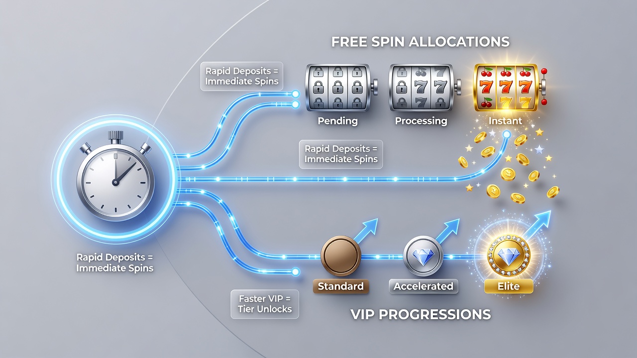 Flowchart illustrating VIP tier progression tied to deposit confirmation timestamps and loyalty point multipliers